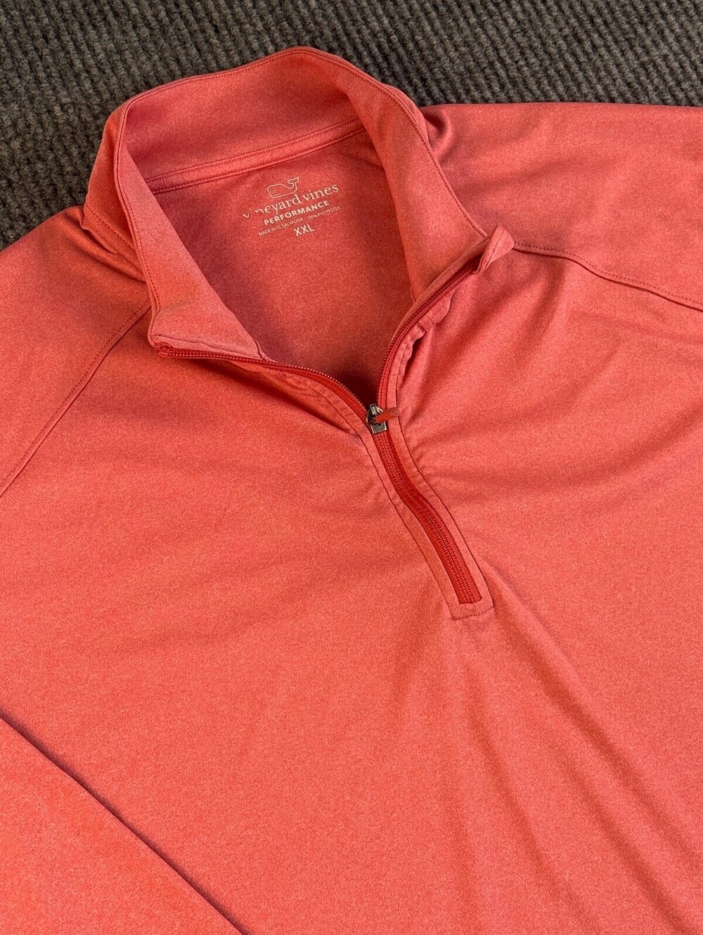 Vineyard Vines Performance 1/4 Zip Pullover Mens XXL Pink Long Sleeve Golf